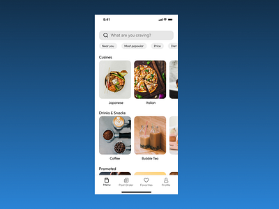 100 Day UI Challenge Day 43 - Food Drinks Menu