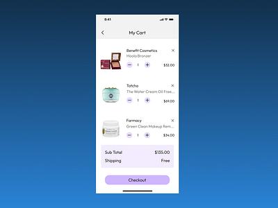 100 Daily UI Challenge Day 58 - Shopping Cart