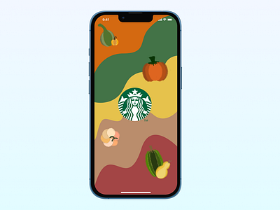 Daily UI Challenge Day 93 - Split screen 100dayuichallenge dailyuichallenge day93 design fallvibes illustration mobile psl pumpkinspicelatte splitscreen starbucks ui uiuxdesign ux