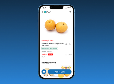 Daily UI Challenge Day 96 - Currently in Stock 100dayuichallenge currentlyinstock dailyuichallenge day96 design groceryapp mobile ui uiuxdesign ux