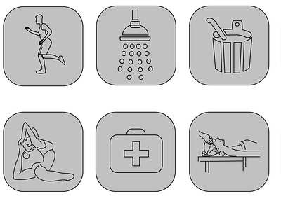 Recovered icons set illustration vector