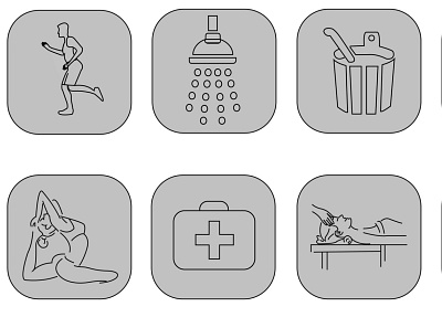 Recovered icons set illustration vector