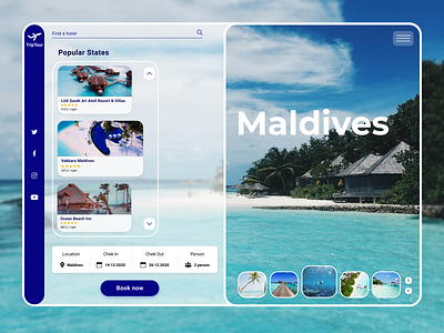 Maldives booking design hotels maldives trip ui ux web