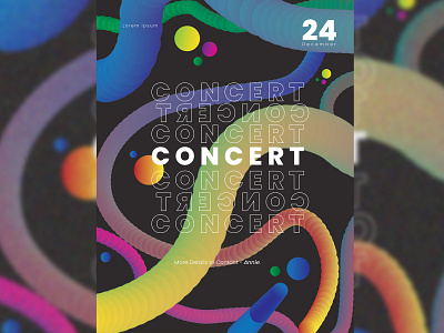 Concert Poster Design concert design gradient graphicdesign illustration illustrator minimal poster design