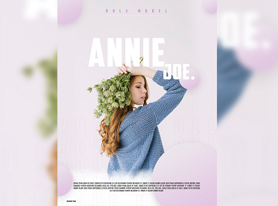 Role Model Poster. annie minimal model modeling pink poster poster art poster design