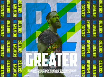 Be Greater! advertising be greater be yourself blending men minimal model modeling modern poster poster art poster design