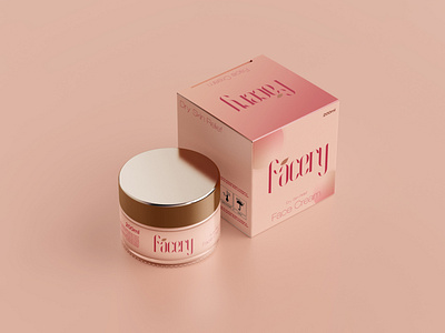 Facery beauty care cosmetic cosmetic packaging face cream minimal package design pink product design productdesign products