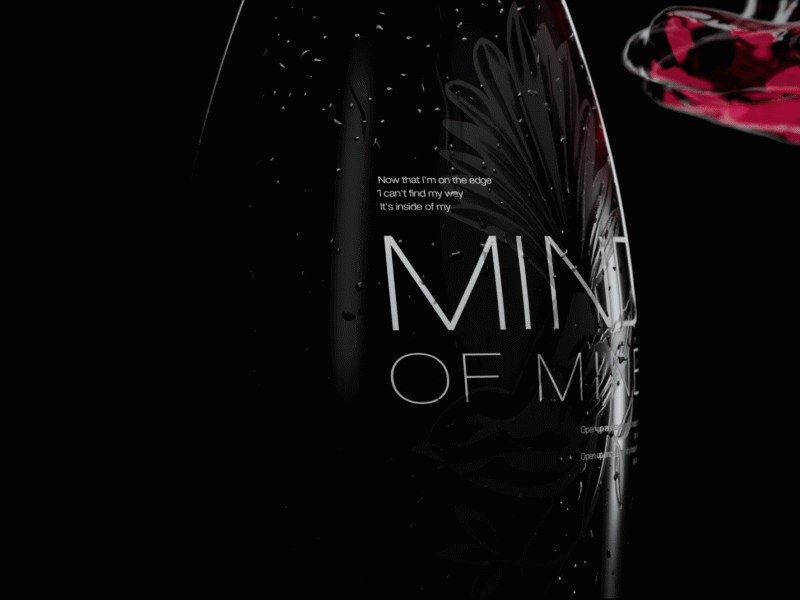 Mind Of Mine. 3d 3d model animation cgi mind of mine minimal motion graphics music ui wine zayn