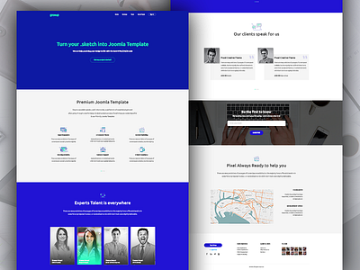 GROWUP Homepage clean design features flat homepage landing minimal page ui ux web website