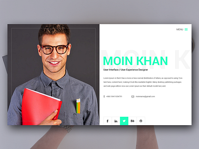 Material Design Vcard