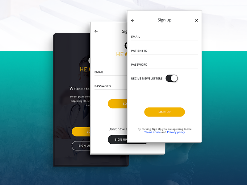 Patient Reminder (iOS) App Concept for HEALTH by Moin Khan ⭐ on Dribbble