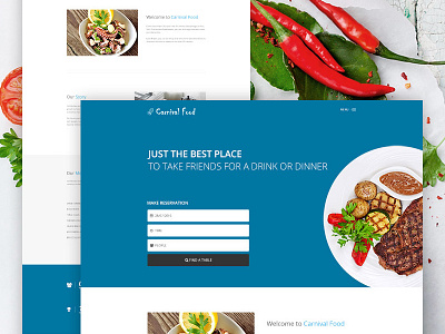 Food Template chef design food psd responsive template ui ux