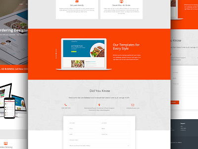 Restaurant Online Ordering System Company Template built company goods market online ordering presentation resources slides ui kit ux website