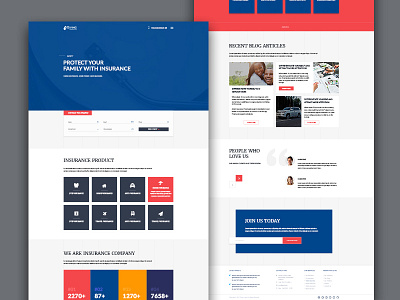 GIVING Insurance PSD Template banner creative header icon insurance psd template ui ux web wordpress