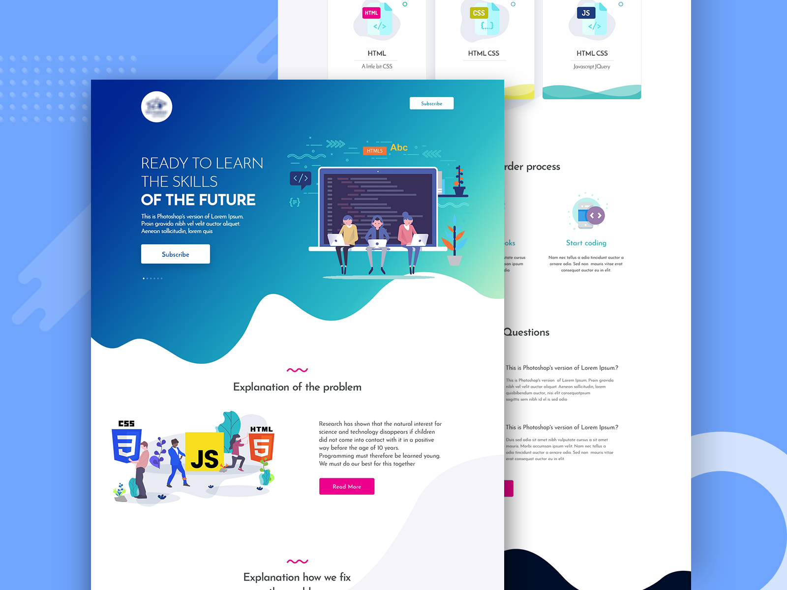 Training School Template by Moin Khan ⭐ on Dribbble