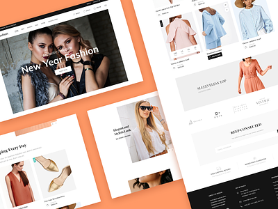 Fashion Brand eCommerce Website adobe xd checkout ecommerce fashion landing minimalist product page typography ui ux web design