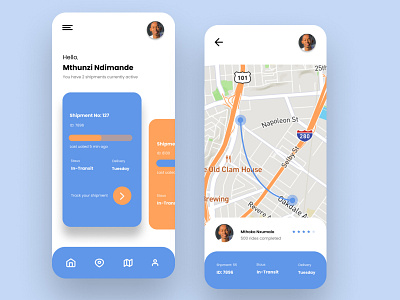 Tracking app UI concept app design ui ux