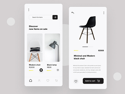 Luxury furniture app UI app ui