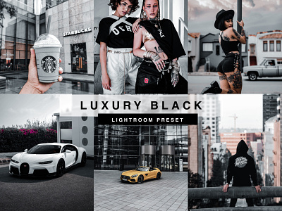 Luxury Black Lightroom preset design photography photos preset