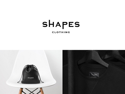 Luxury clothing logo for Shapes Clothing branding illustration logo vector