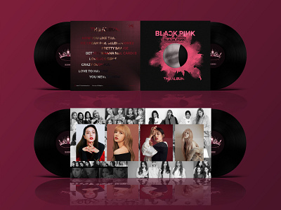 Cover idea "The Album" BlackPink black blackpink design illustration pink product design