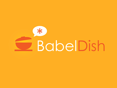 Babeldish Logo food logo menu translation