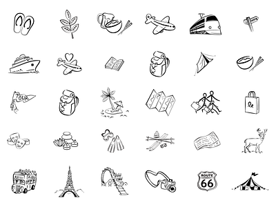 Hand Drawn Travel Icons