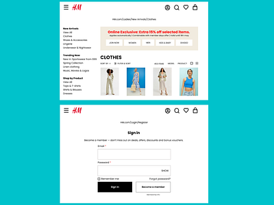 H&M Clone using Figma 👗👕 behance clothing clothingbrand ecommerce fashion figma figmaclone figmawebdesign graphicdesign handm handmclone hm ui uidesign uiux uiuxdesign webdesign website