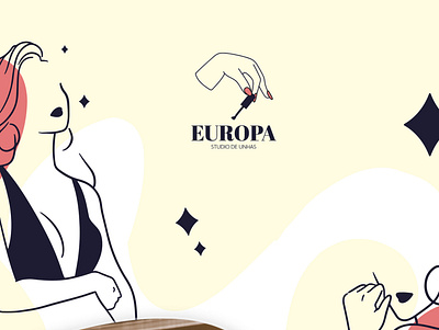 Europa | Identidade Visual creative modern nail nail salon nails simple
