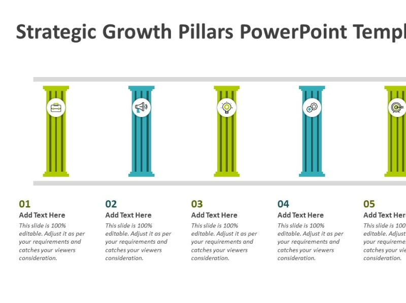 Strategic Growth Pillars PowerPoint Template by Kridha Graphics on Dribbble