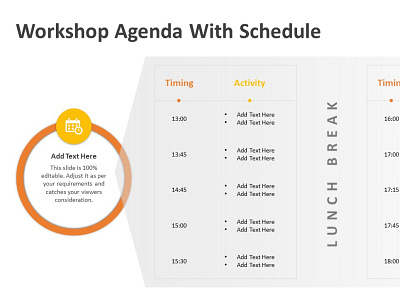 Workshop Agenda with Schedule PowerPoint Template creative powerpoint templates graphic design one day workshop planning workshop template presentation template project workshop agenda sample workshop presentation workshop agenda examples workshop ppt template workshop presentation ppt workshop presentations workshop slides workshop template