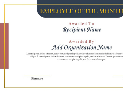 Employee of the month certificate PowerPoint Template business ppt template certificate certificate of excellence creative powerpoint templates employee of the month powerpoint design powerpoint presentation powerpoint presentation slides powerpoint slide powerpoint templates presentation design