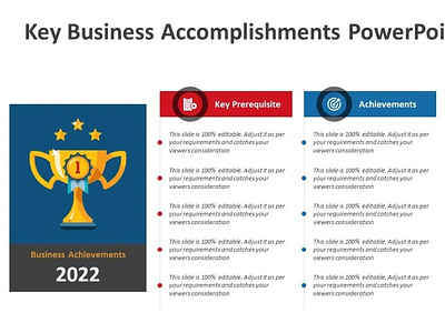 Key Business Accomplishments PowerPoint template