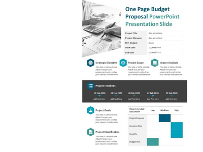 One Page Budget Proposal PowerPoint Presentation Slide creative powerpoint templates design powerpoint design powerpoint presentation powerpoint presentation slides powerpoint slide powerpoint templates presentation design presentation template