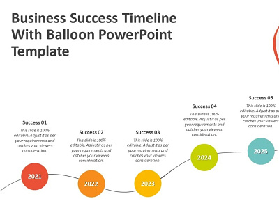 Business Success Timeline with Balloon PowerPoint Template creative powerpoint templates powerpoint design powerpoint presentation powerpoint presentation slides powerpoint templates presentation design presentation template timeline template