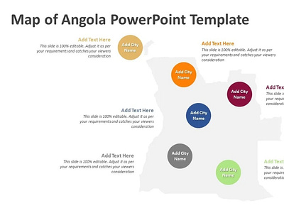 Map of Angola PowerPoint Template