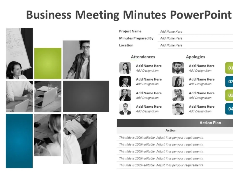 Business Meeting Minutes Powerpoint Template By Kridha Graphics On Dribbble