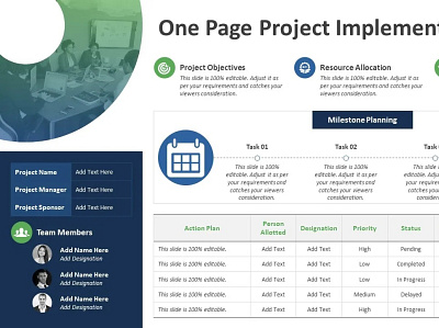 One Page Project Implementation Plan PowerPoint Template creative powerpoint templates powerpoint design powerpoint presentation powerpoint presentation slides powerpoint templates presentation design presentation template strategic plan