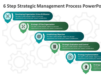 6 Step Strategic Management Process PowerPoint Template business strategy creative powerpoint templates powerpoint design powerpoint presentation powerpoint presentation slides powerpoint templates presentation design presentation template