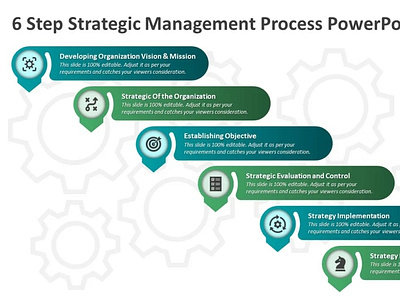 6 Step Strategic Management Process PowerPoint Template business strategy creative powerpoint templates powerpoint design powerpoint presentation powerpoint presentation slides powerpoint templates presentation design presentation template