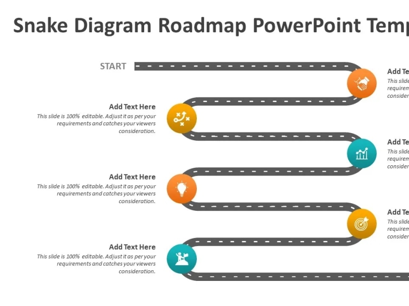 Snake Diagram Roadmap PowerPoint Template by Kridha Graphics on Dribbble