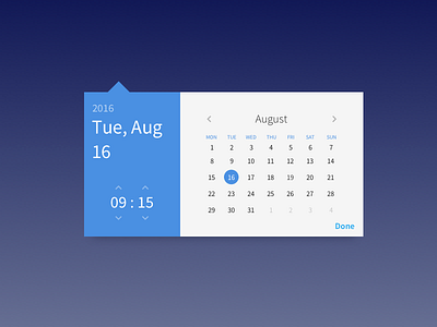 Date & Time Picker - made in Sketch by Chris Hall on Dribbble