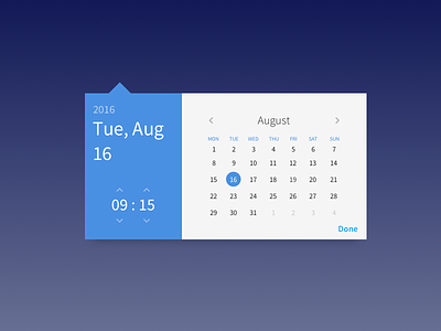 Date & Time Picker - made in Sketch