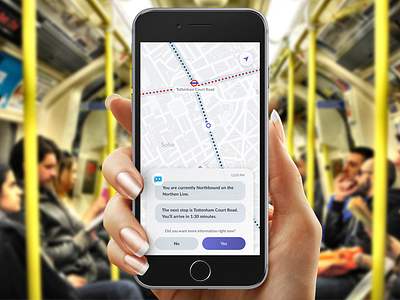 London Underground Navigation App chat chatbot london map mobile navigation tube underground ux