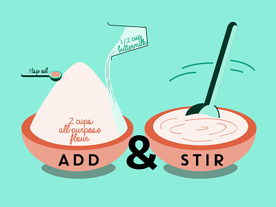 Illustrated Recipies book flat food illustration infographic illustrator