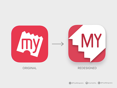 Redesigning the BookMyShow Icon adobexd branding dailyui icondesign logo redesign ui userexperience userinterface