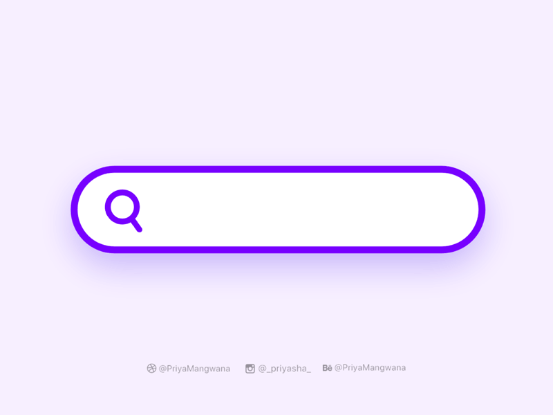 Hand drawn doodle search bar icon isolated Vector Image