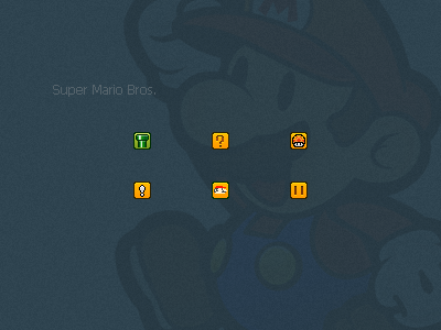 Super Mario Bros. 16px clean icon icons mario psd super ui