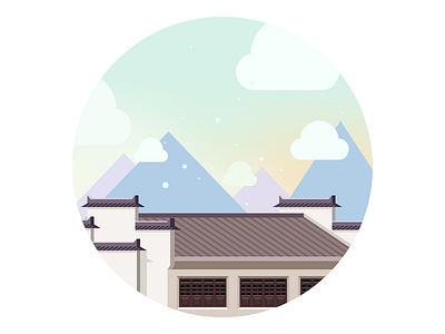 Chinese Architecture architecture chinese dribbble icon illustration psd ui