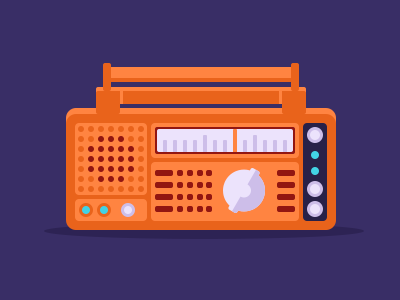 The Radio dribbble icon illustration ios radio simple ui